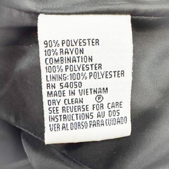 Le Suit Red Woven 3-Button Blazer Suit Jacket Size 8 - Picture 4 of 5